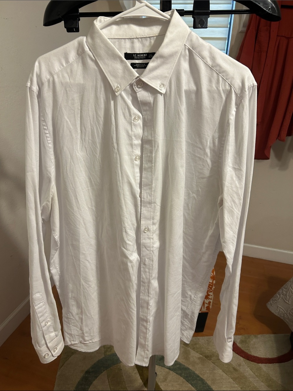 Men’s White Button-Down Dress Shirt by LC Waikiki